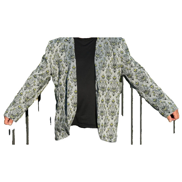 NWT Disney Haunted Mansion Jacket Scary Eyes GLOW in Dark LARGE Unisex - Picture 5 of 16